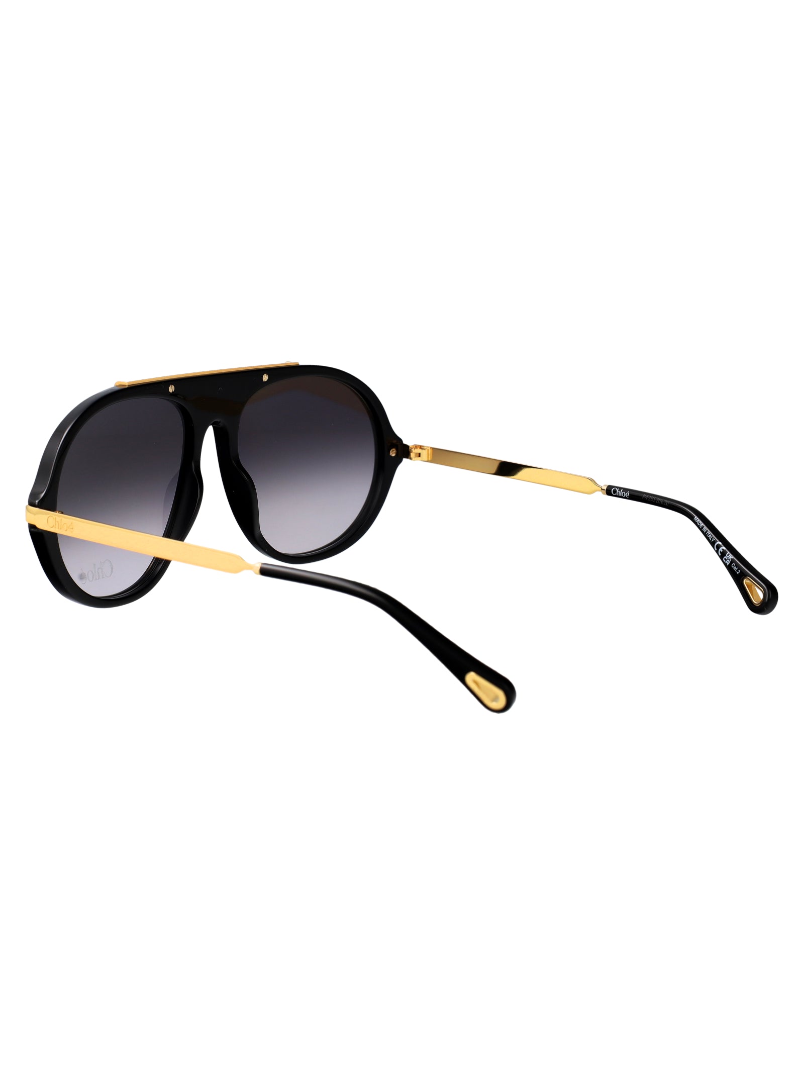Black-gold-grey Acetate Sunglasses