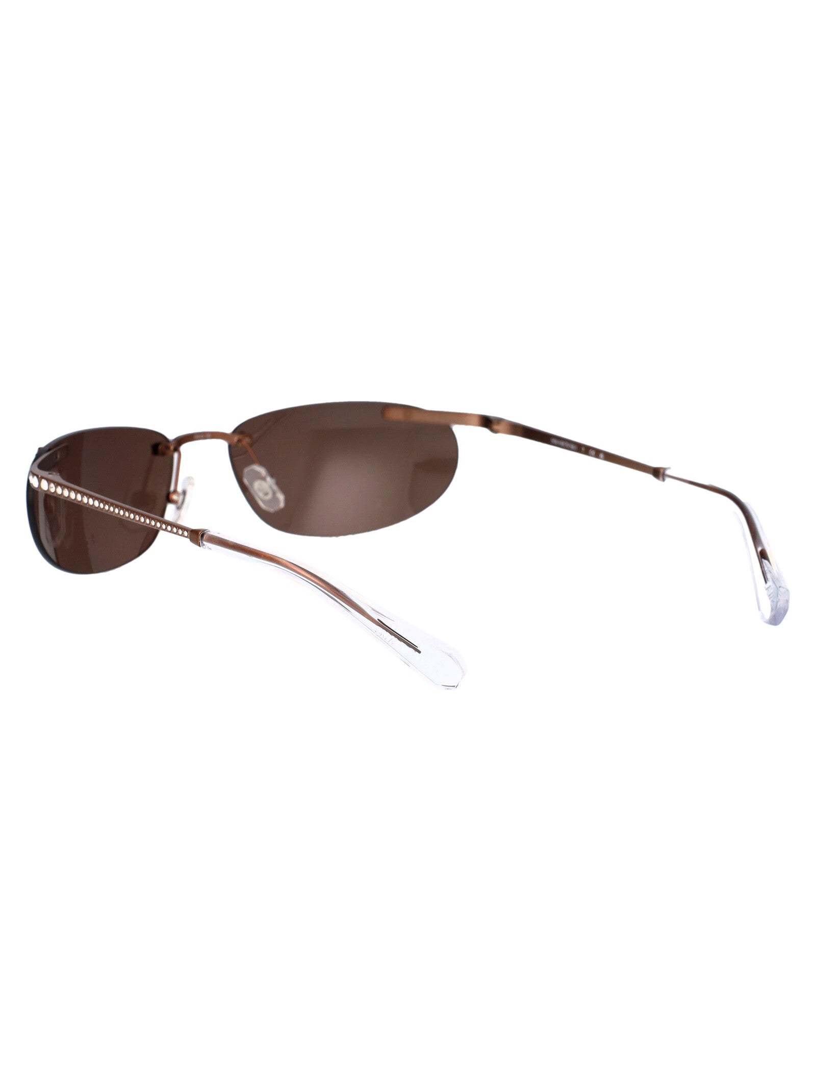 0sk7019 400273 Matte Brown Metal Sunglasses