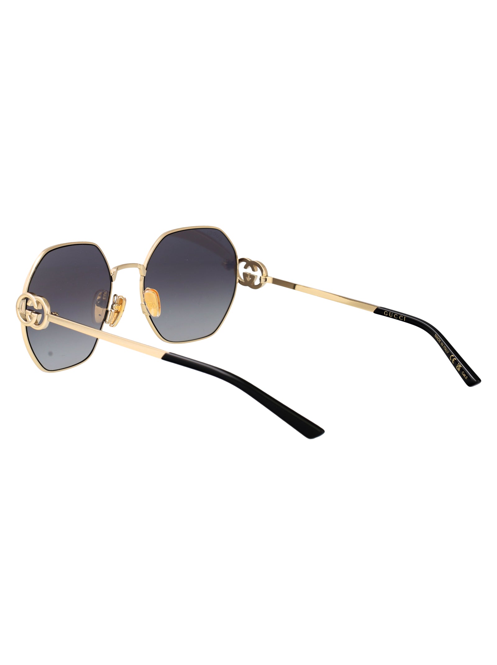 Gg2046s 001 Gold-gold-grey Metal Sunglasses