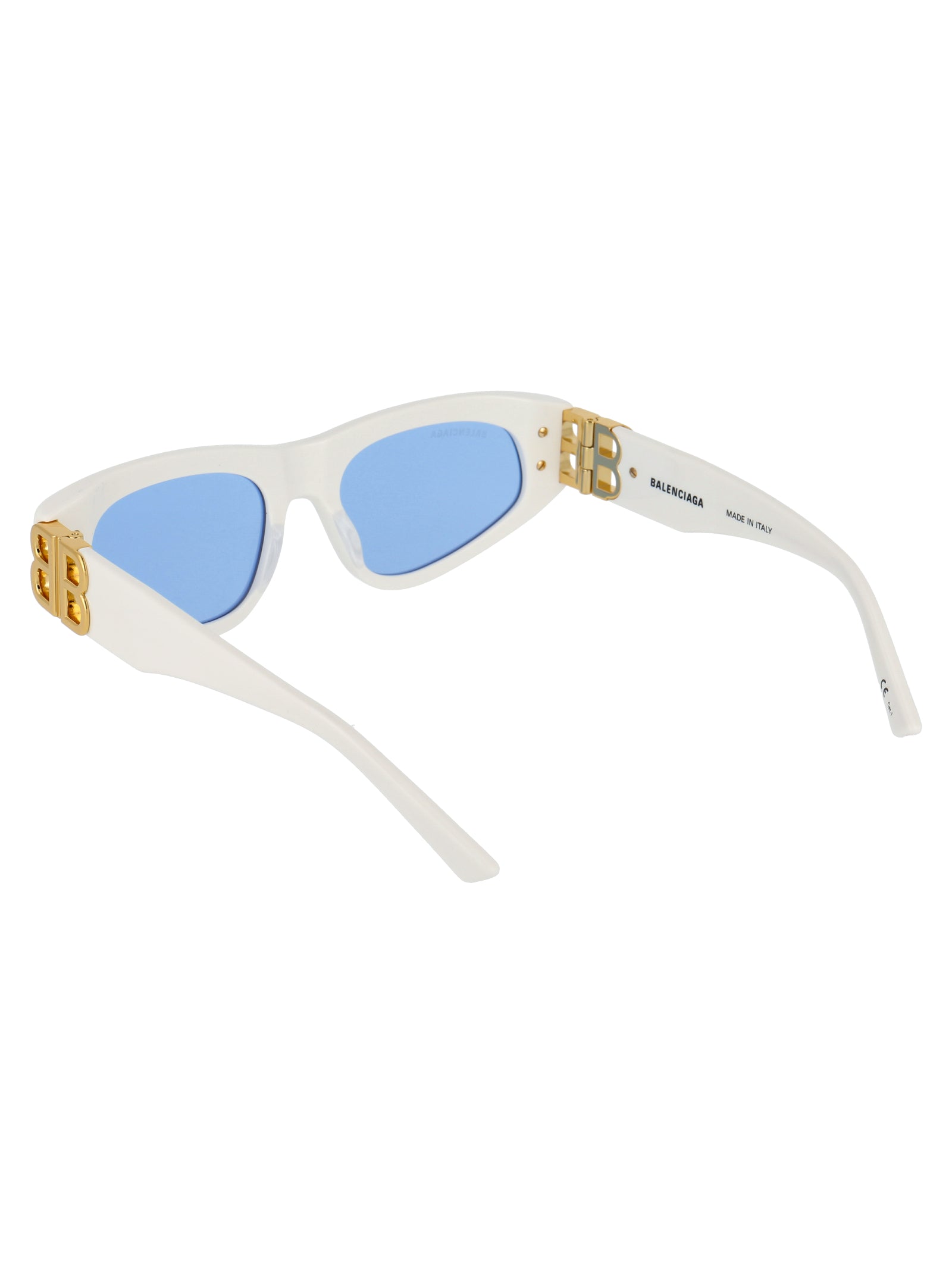 Bb0095s 004 White Gold Light Blue Acetate Sunglasses