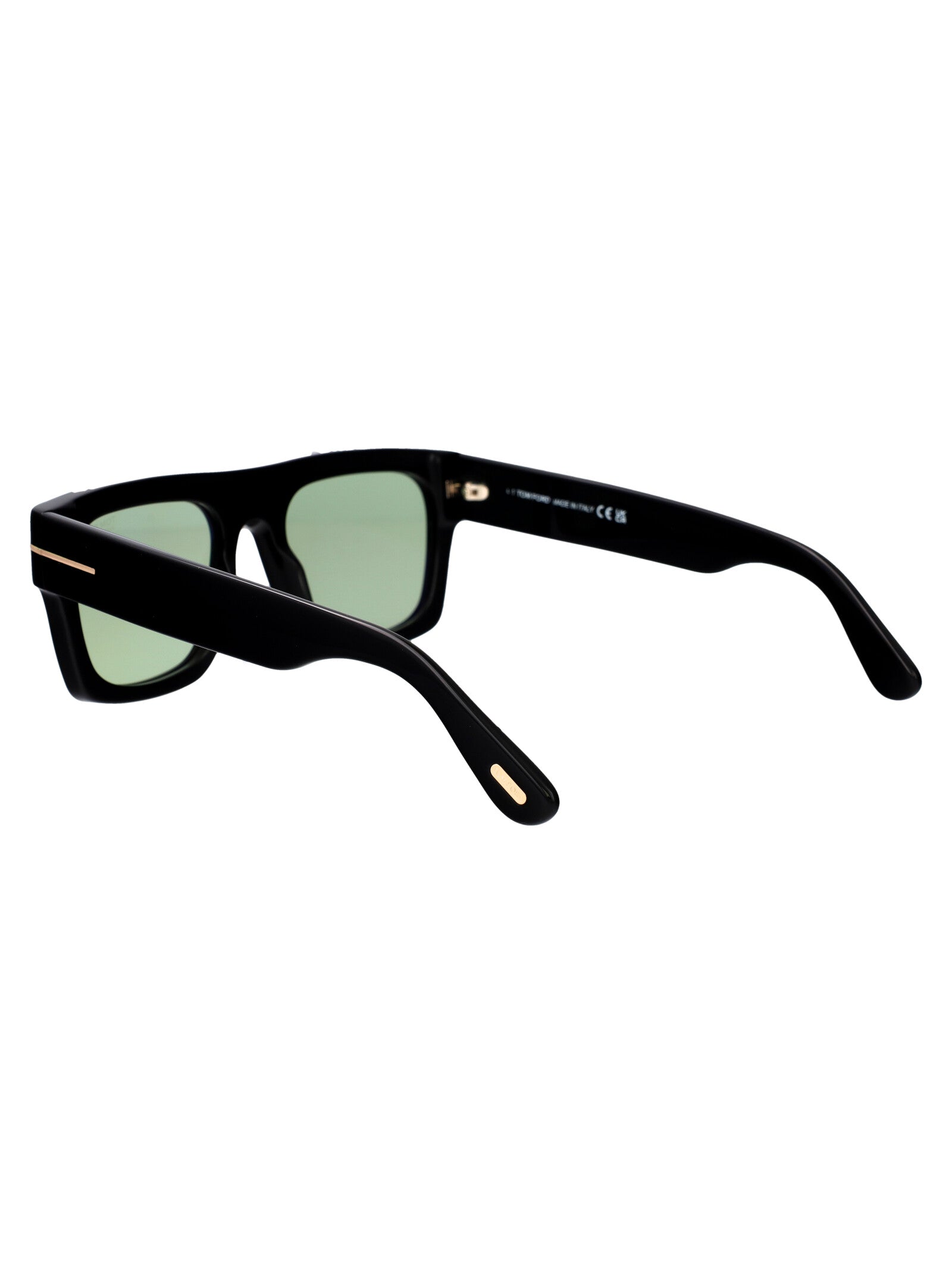 Ft0711 01n Nero Lucido / Verde Acetate Sunglasses