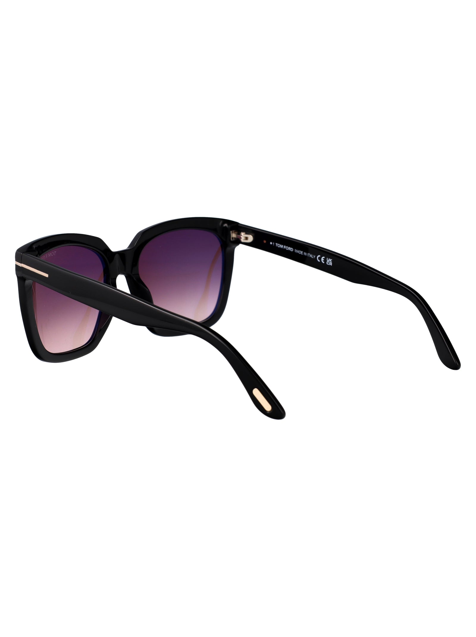 Ft0502 01t Nero Lucido / Bordeaux Grad Acetate Sunglasses