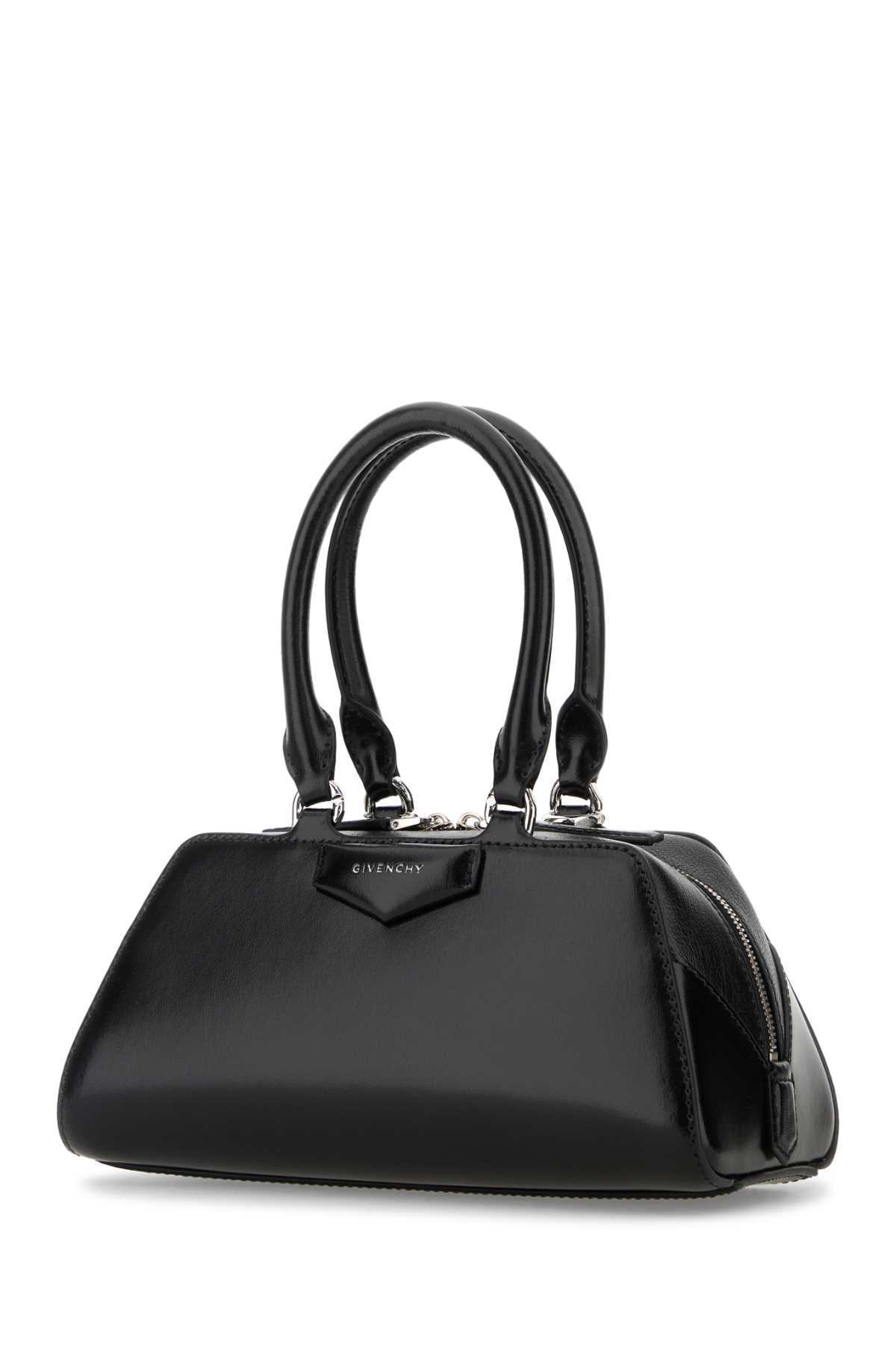 Black Leather Mini Antigona East-West Handbag Borse A Mano