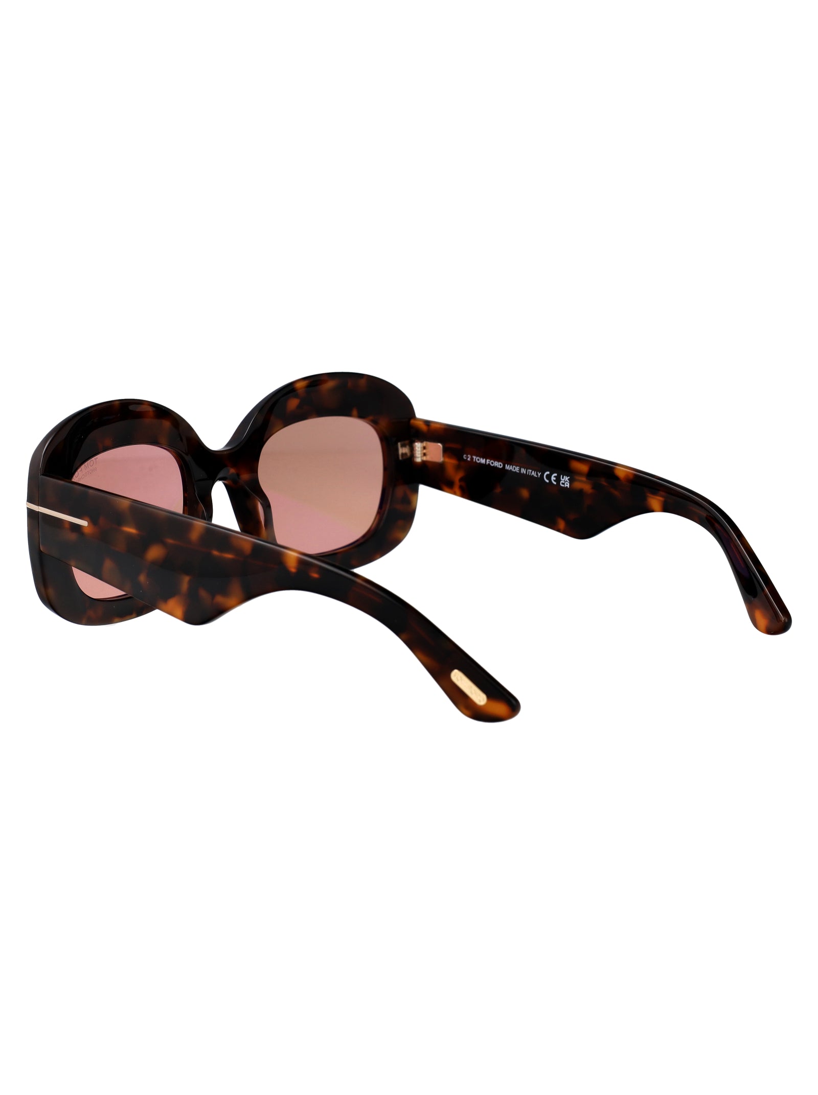 Ft1219 52y Avana Scura / Viola Acetate Sunglasses