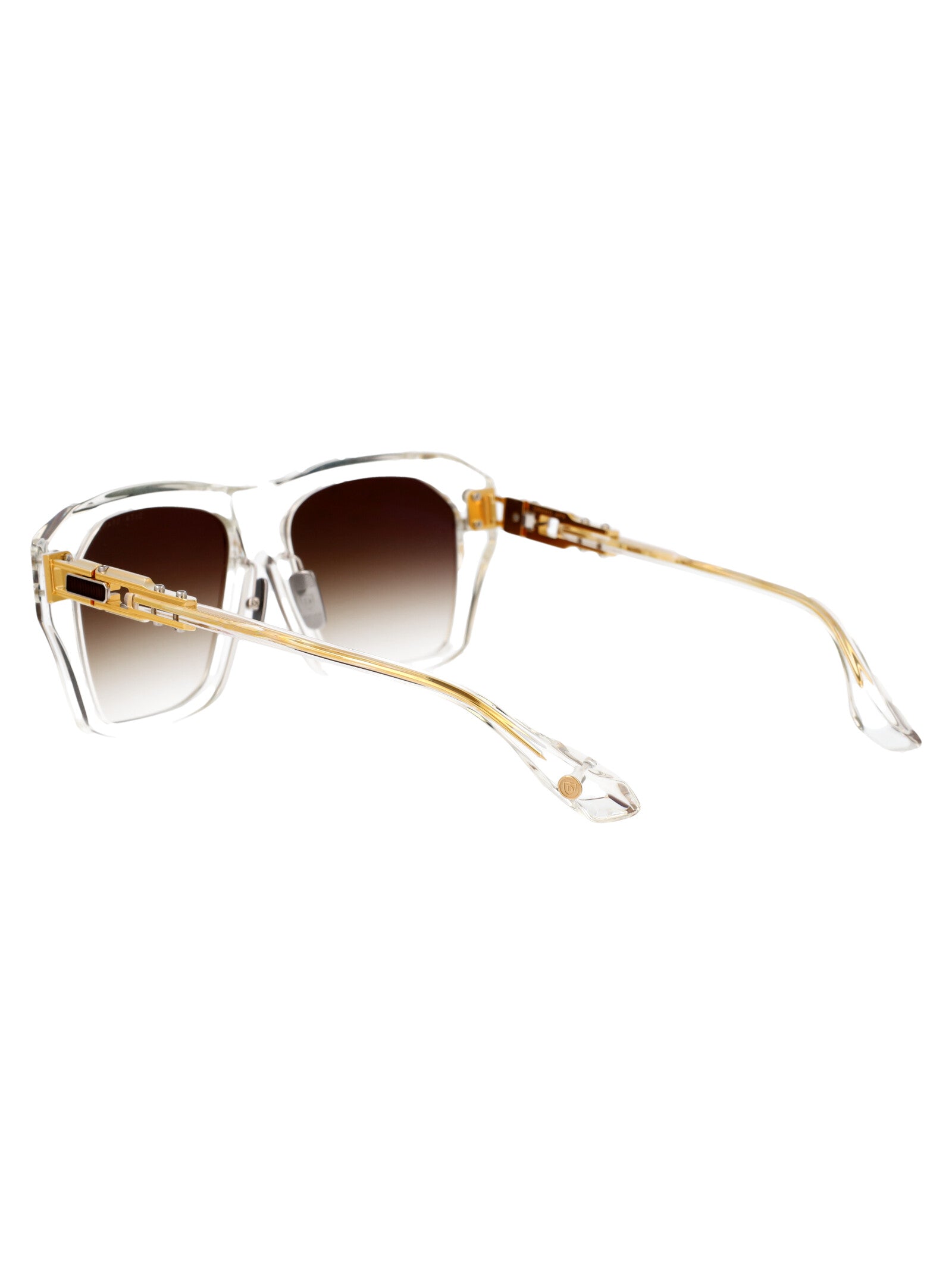 Dts417-A-02 02 Crystal Clear - Yellow Gold Gradient Acetate Sunglasses
