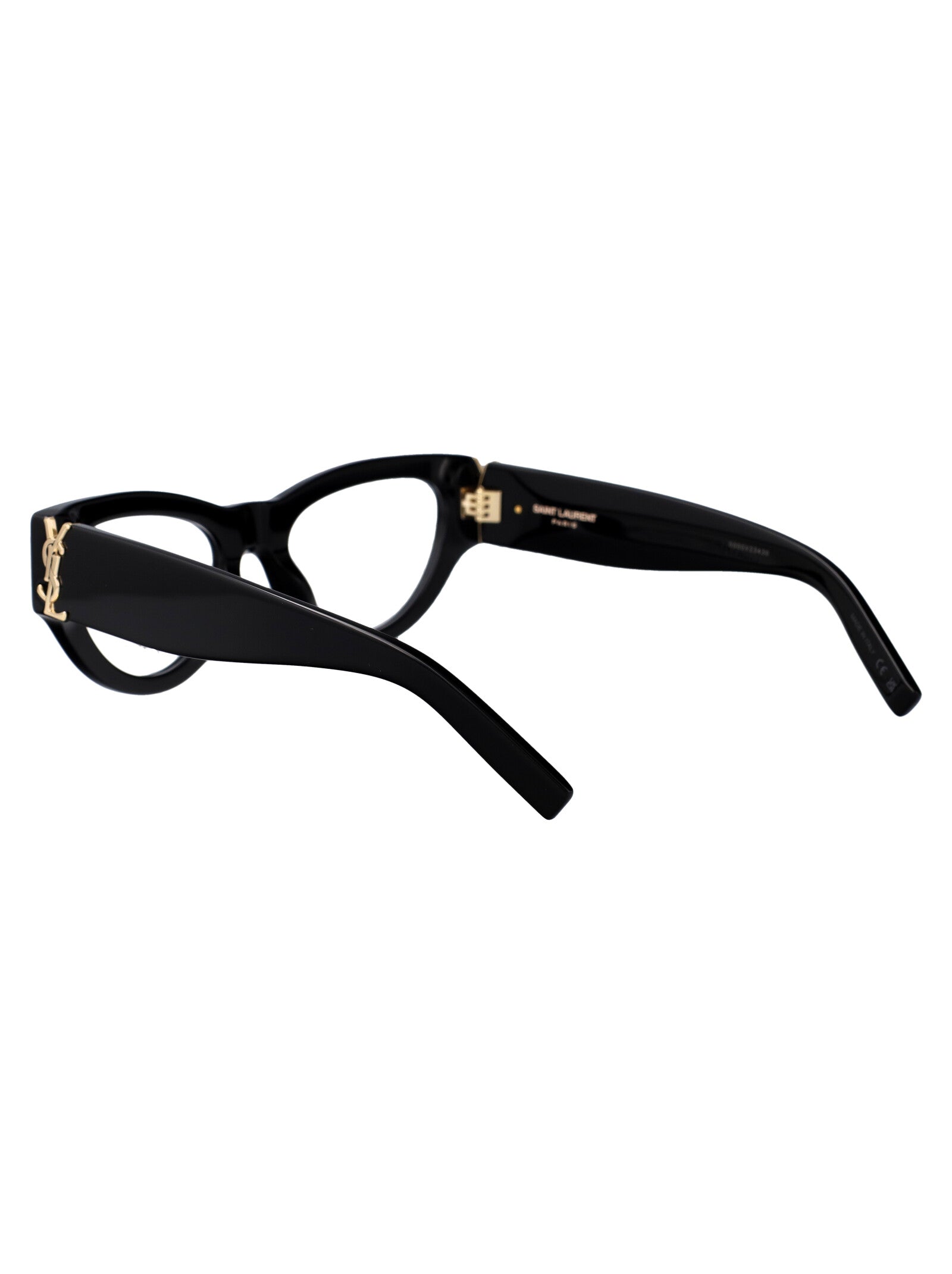 Sl M94 Opt 001 Black-black-transparent Acetate Optical