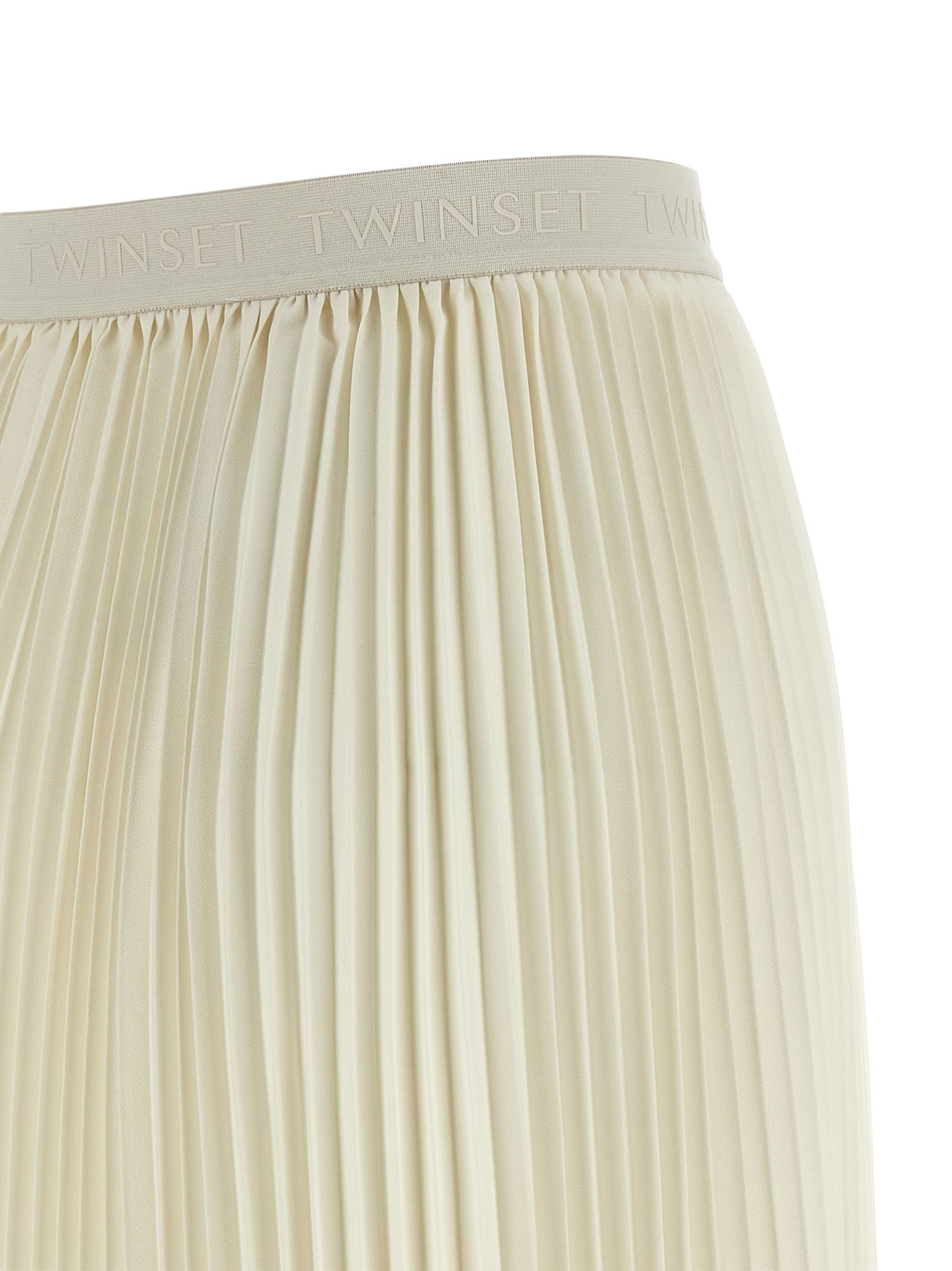 Pleated skirt White Polyester