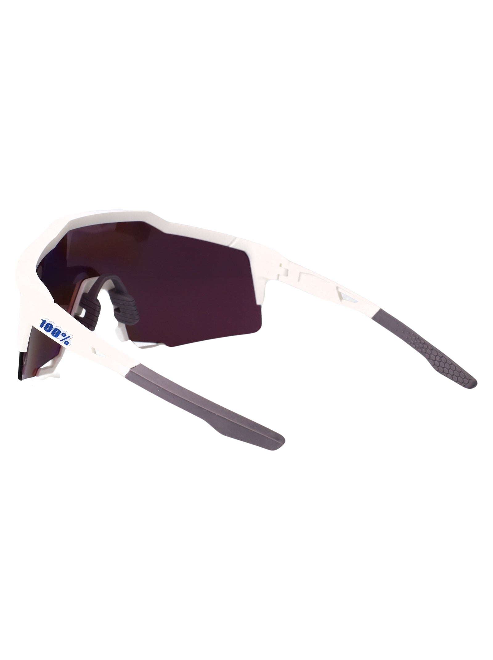 60007-00012 00012 Matte White - Hiper Blue Multilayer Mirror Lens Acetate Sunglasses