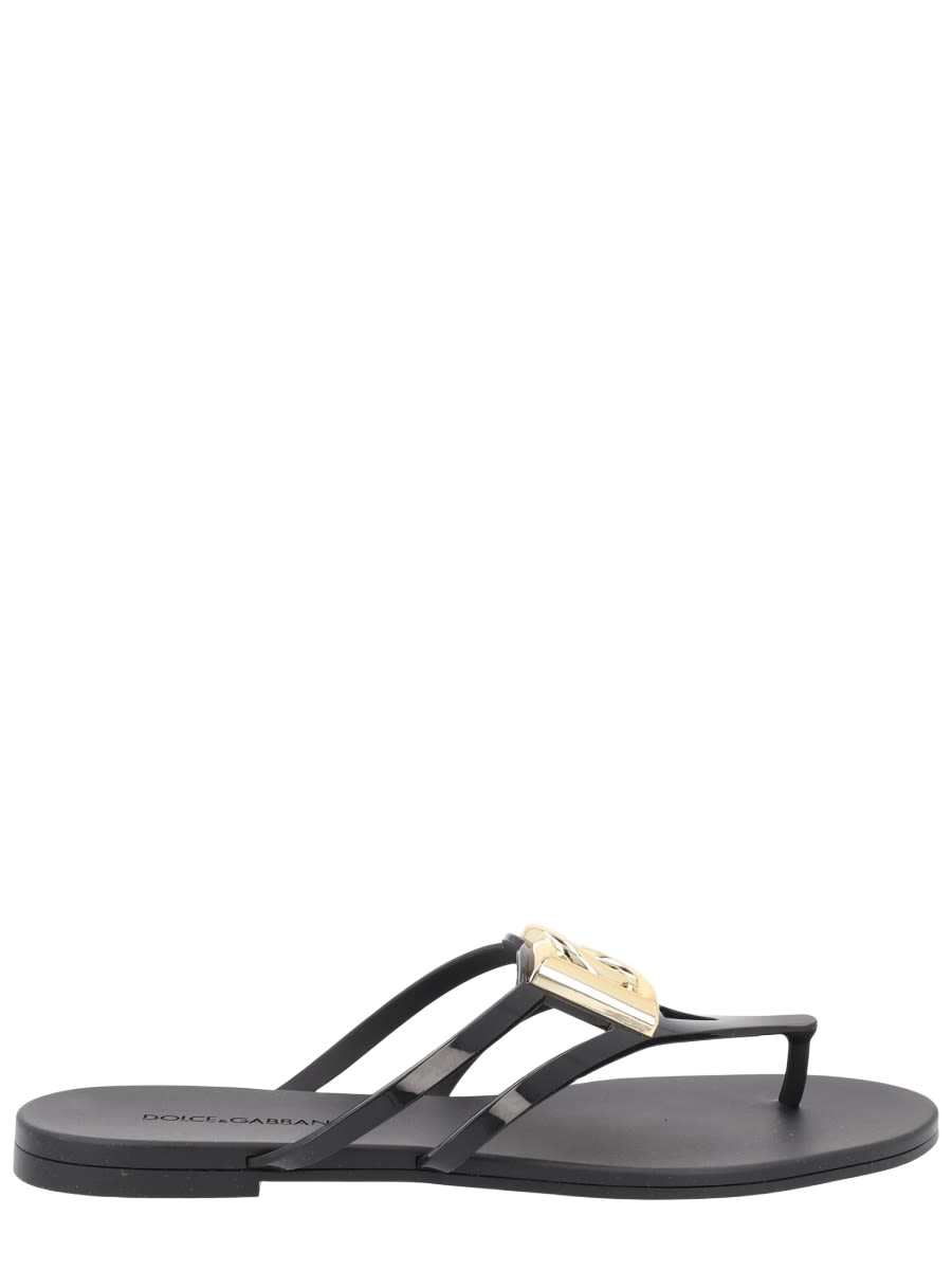 Slide With Logo Black Tpu Sandal