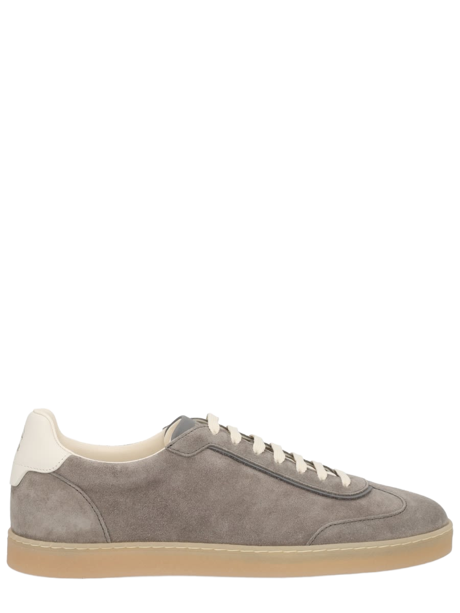 Suede Sneaker Grey Calf Leather