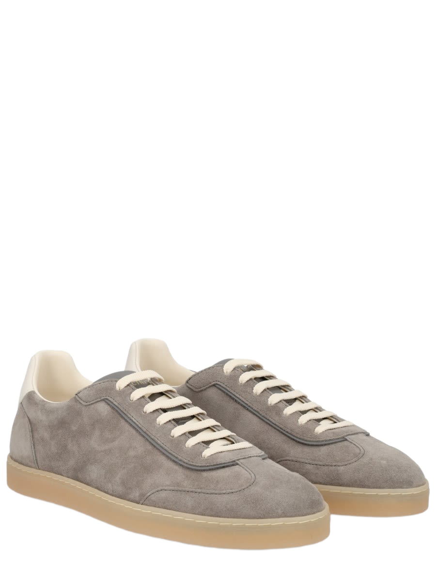 Suede Sneaker Grey Calf Leather