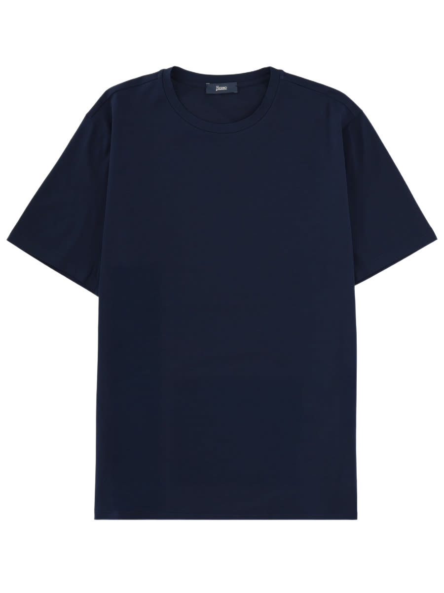Cotton T-Shirt Blue Elastan T-shirts