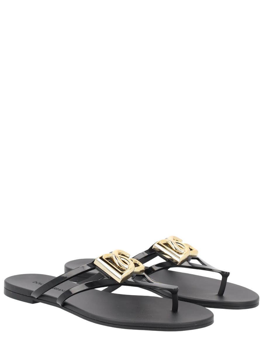Slide With Logo Black Tpu Sandal