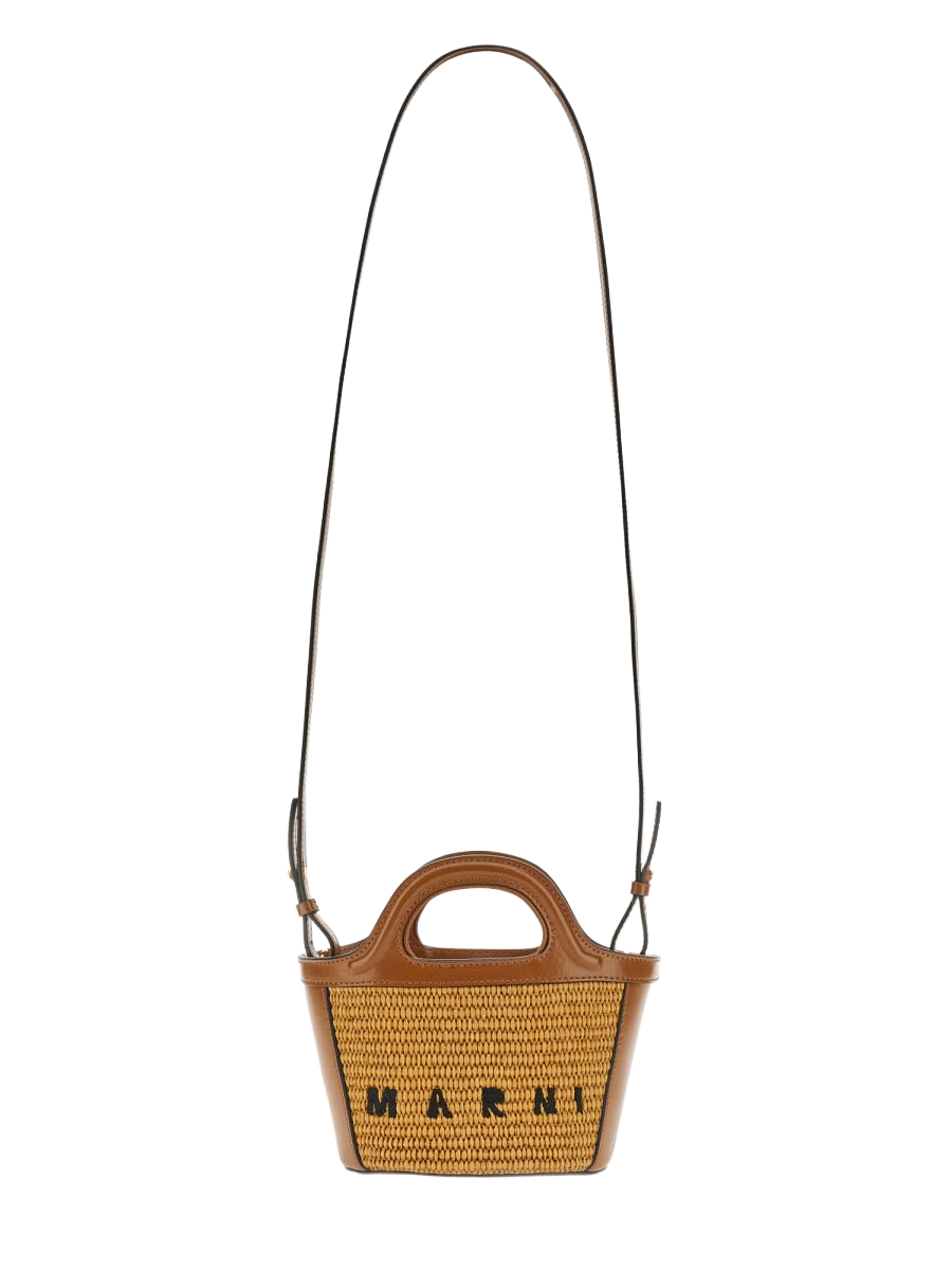 Tropicalia Micro Bag Brown Cotton Polyamide-nylon Handbags