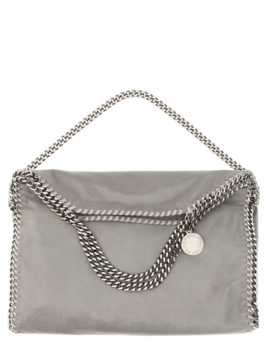 Falabella Fold Over Tote Bag Grey Polyester Shoulder