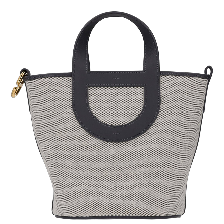 Hermès Canvas and Swift calfskin top handle bag in beige — view 10