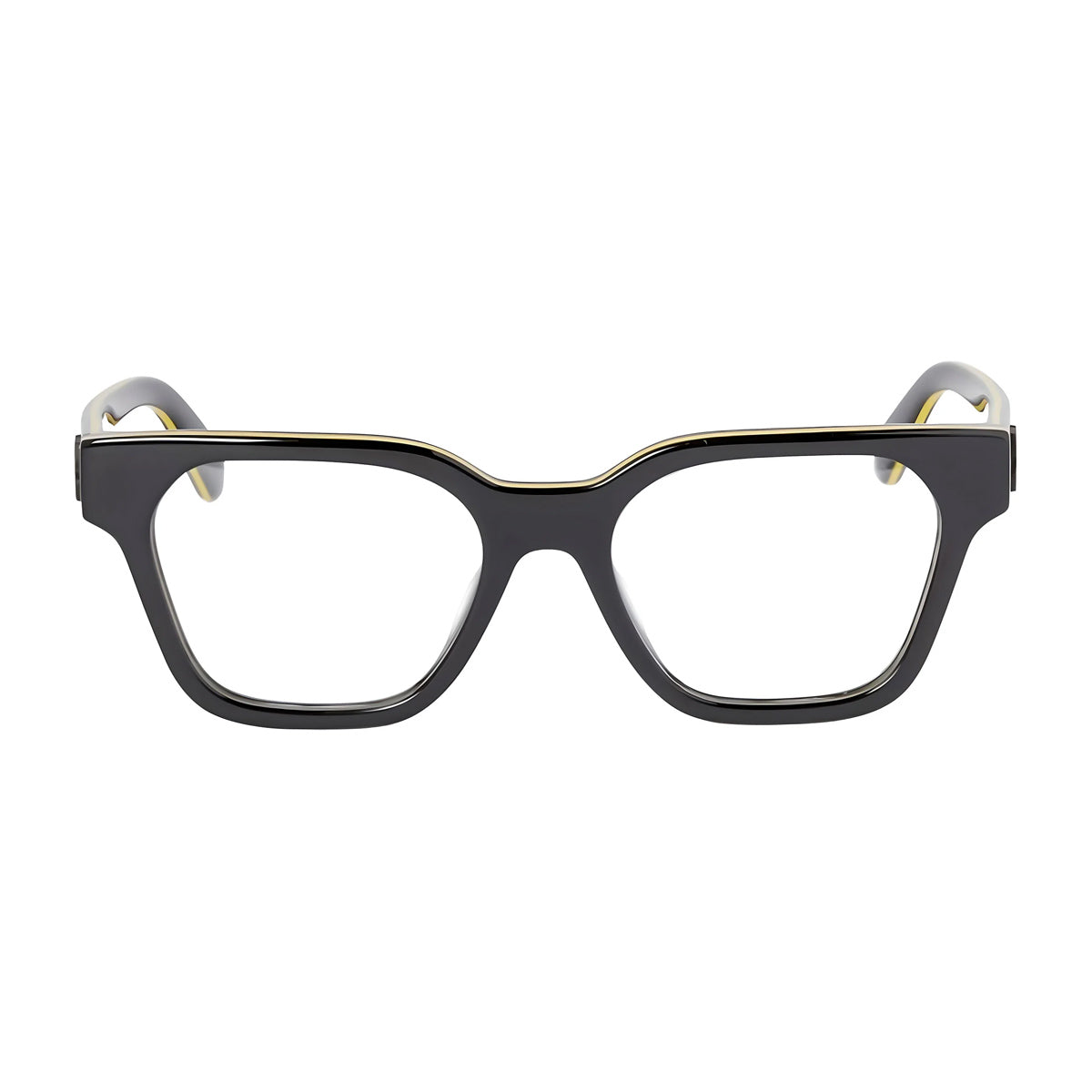 Off White OERJ07P STYLE 7P 1300 Black Yellow Nero Acetate Occhiali Da Vista
