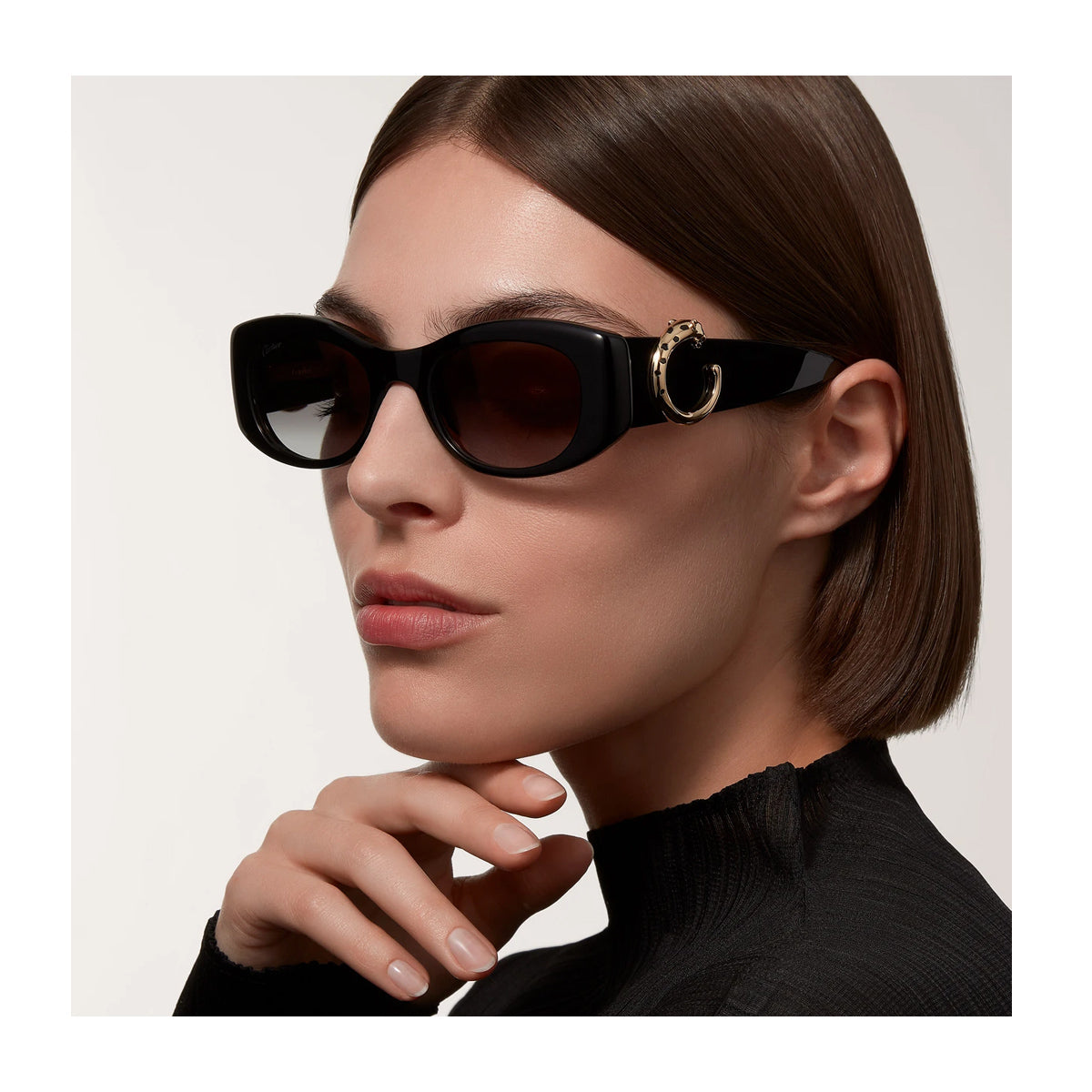 CT0472S PANTHÈRE DE CARTIER 001 Nero Recycled Acetate Occhiali Sole