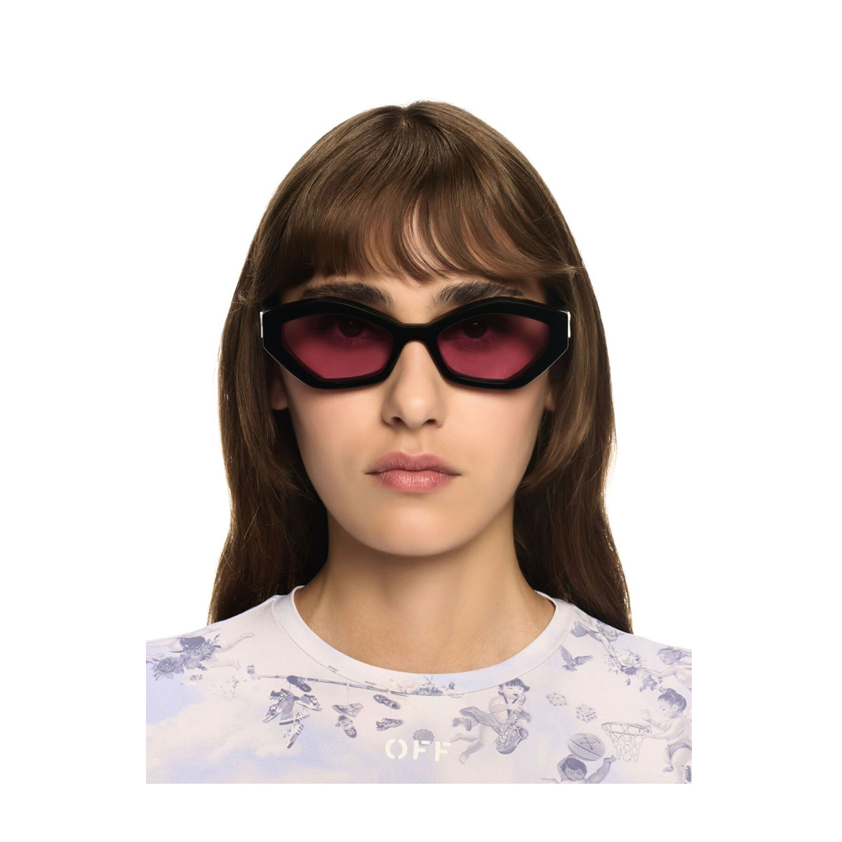 Off White OERI144 Hilo 1030 Black Pink Nero Acetate Occhiali Da Sole