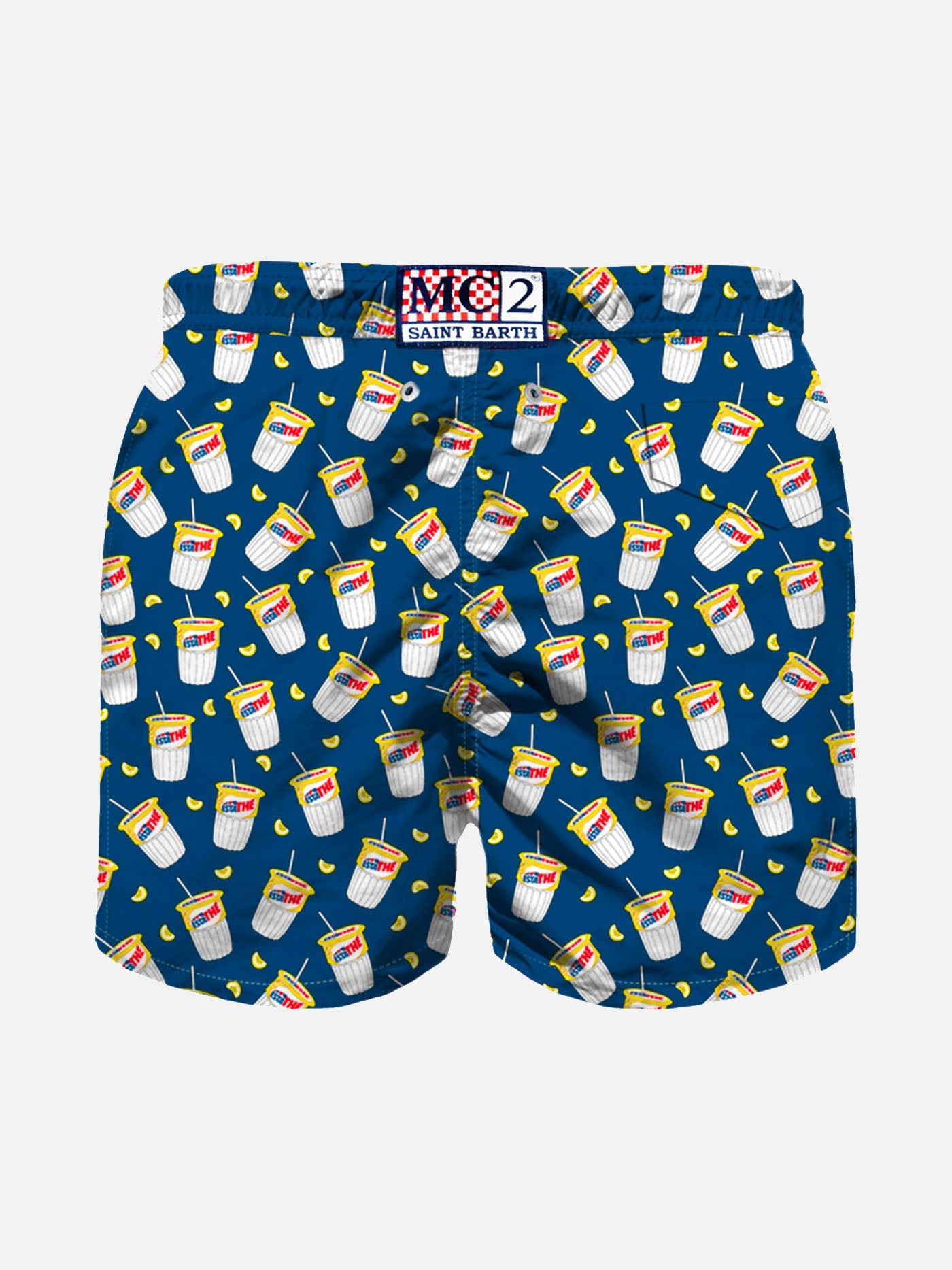 Boy Swim Shorts With Estathé Print | Estathé® Special Edition Blue Swimshort