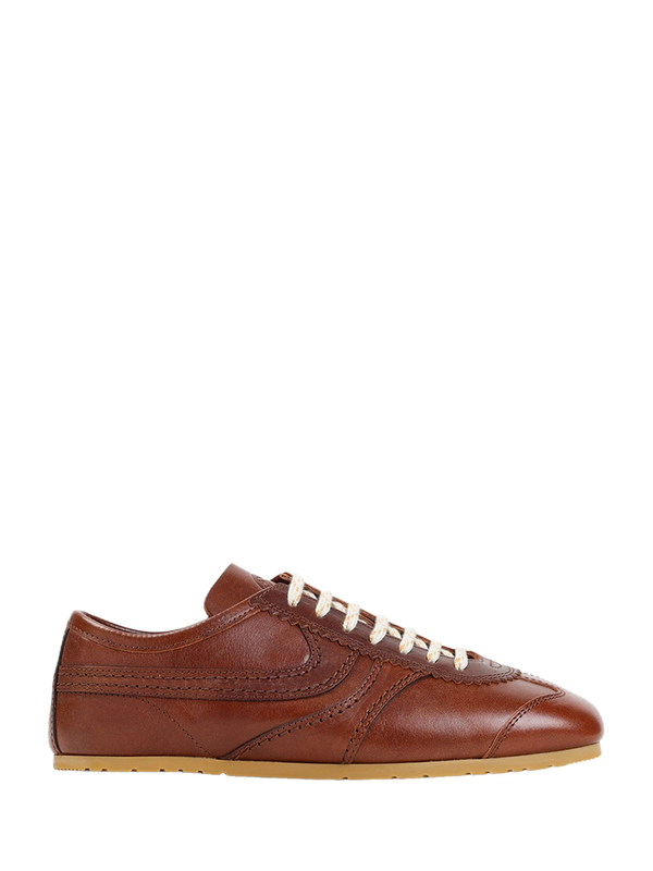 Dries Van Noten Leather Sneaker Burgundy