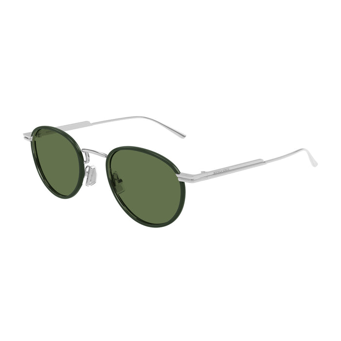 Bottega Veneta BV1389S Linea Ribbon 003 Silver Green Argento Acetate/metal Occhiali Da Sole