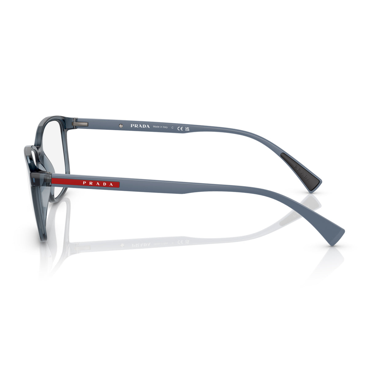 Prada Linea Rossa PS 04IV CZH1O1 Azzurro Trasparente Blu Nylon Occhiali Da Vista