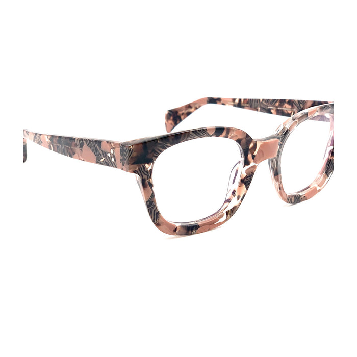 Menelao Floral Pink Rosa Celluloid Occhiali Vista