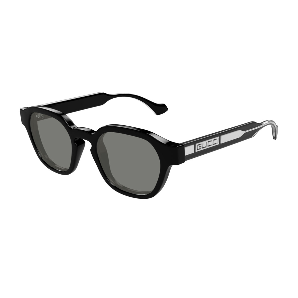 GG1730S Linea Lettering 001 Black Crystal Grey Nero Injected Occhiali Da Sole