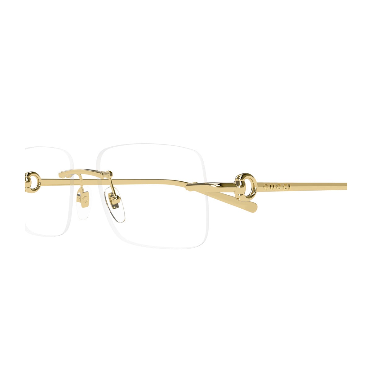 Gucci GG1703O Linea Horsebit 003 Gold Trasparent Oro Metal Occhiali Da Vista