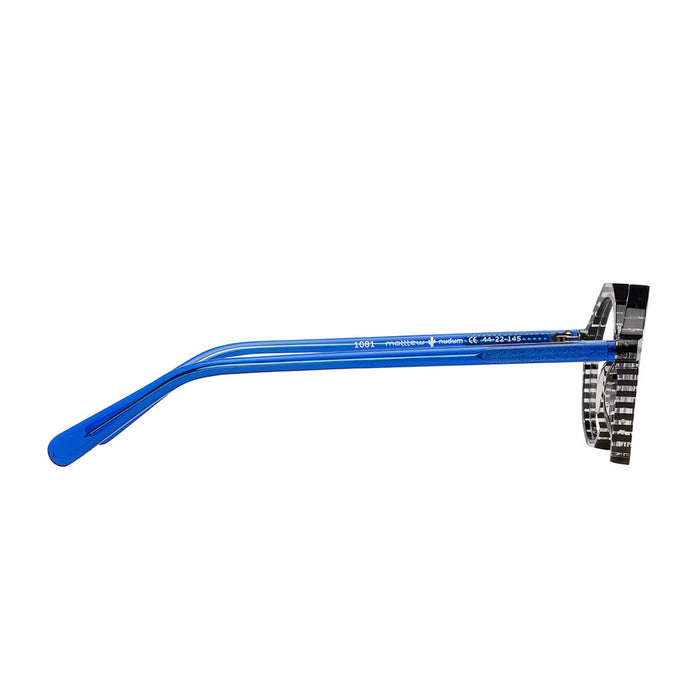 Matttew Nudum 1081 Nero Blu Trasparente Acetate Occhiali Da Vista