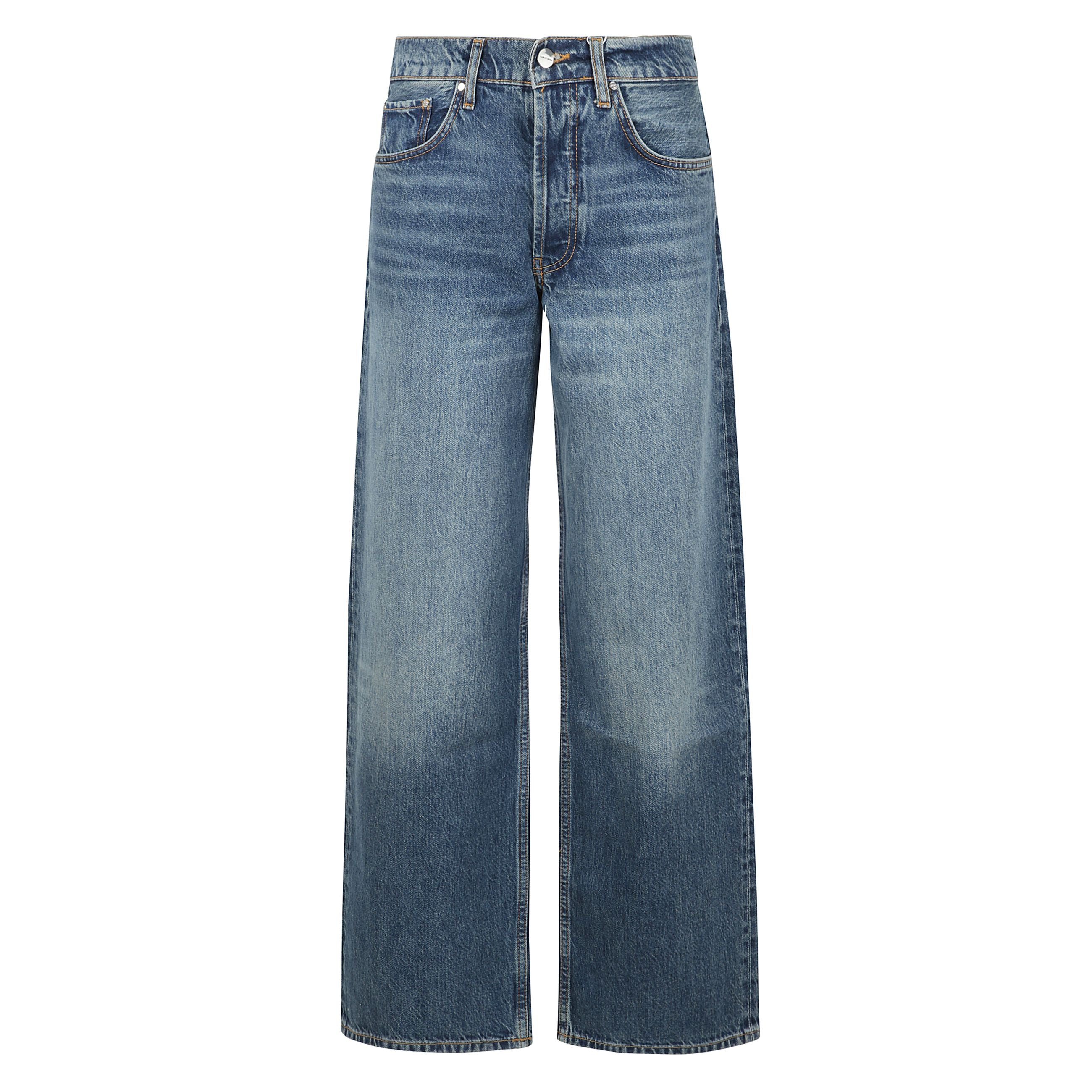 Manon High Rise Relaxed Wide Jeans Washed Blue