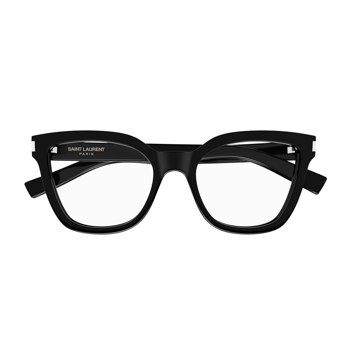 Saint Laurent SL 748 Linea Corner Angle 001 Black Crystal Transparent Nero Acetate Occhiali Da Vista