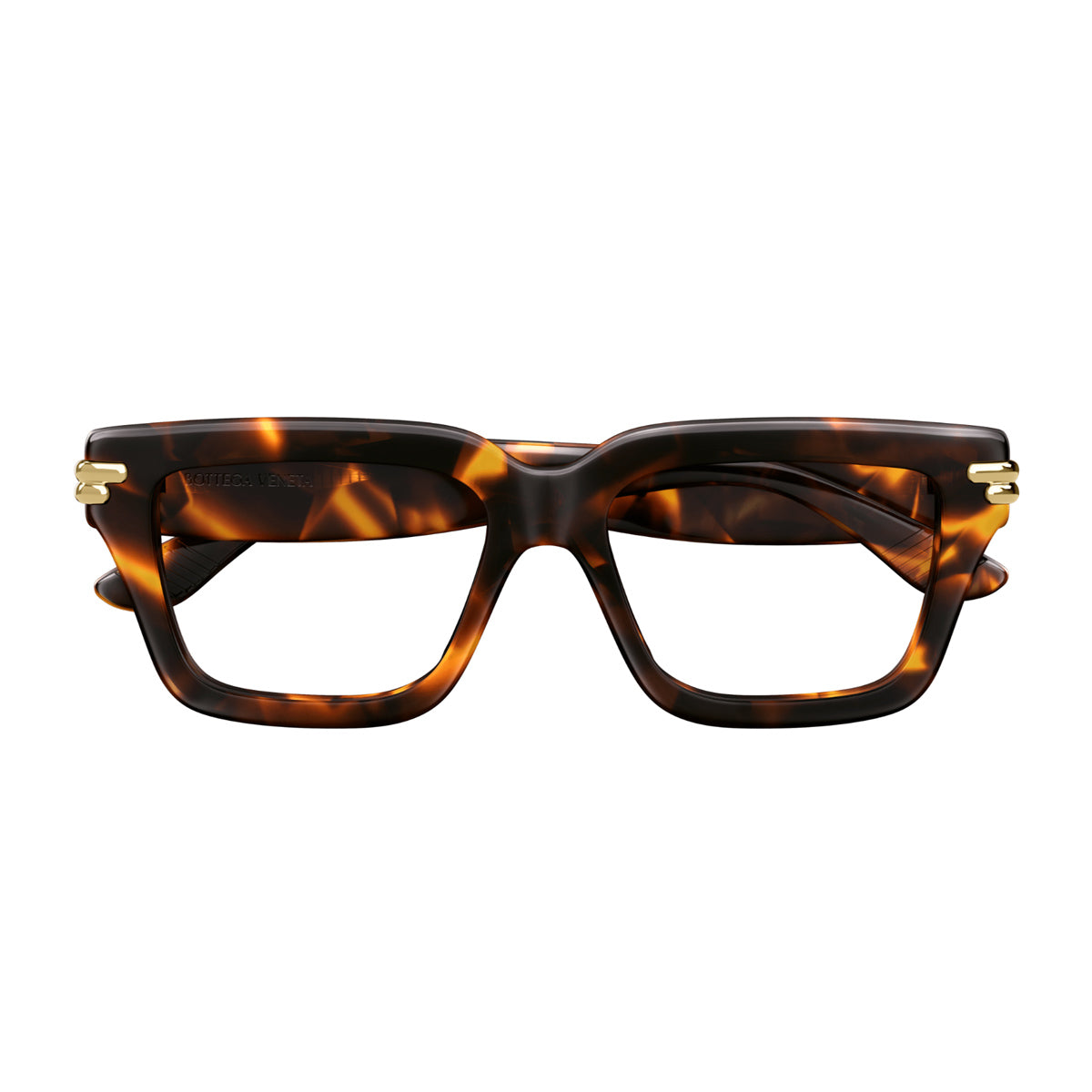 Bottega Veneta BV1324O Linea Mitre 002 Havana Trasperent Marrone Recycled Acetate Occhiali Da Vista