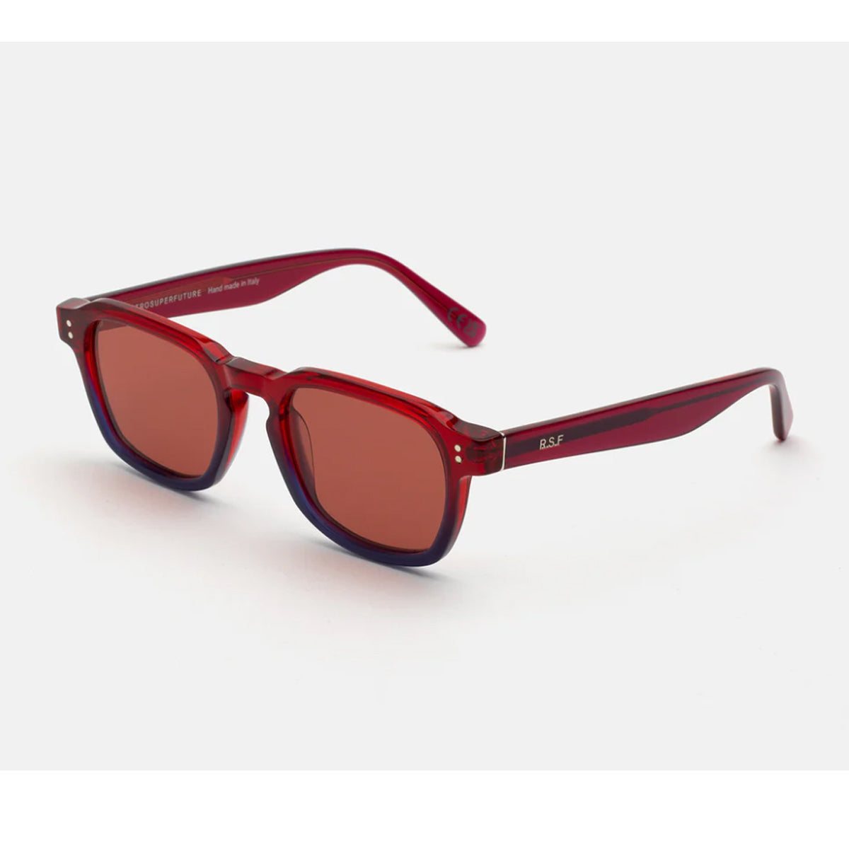 Retrosuperfuture LUCE SMOKEY TORPAZ Bordeaux Blu Rosso Acetate Occhiali Da Sole