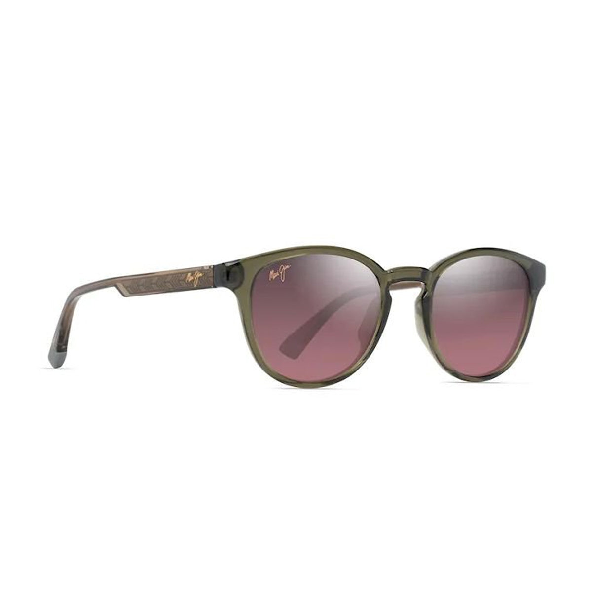 Maui Jim HIEHIE rose shiny trans g Verde Acetate Occhiali Sole