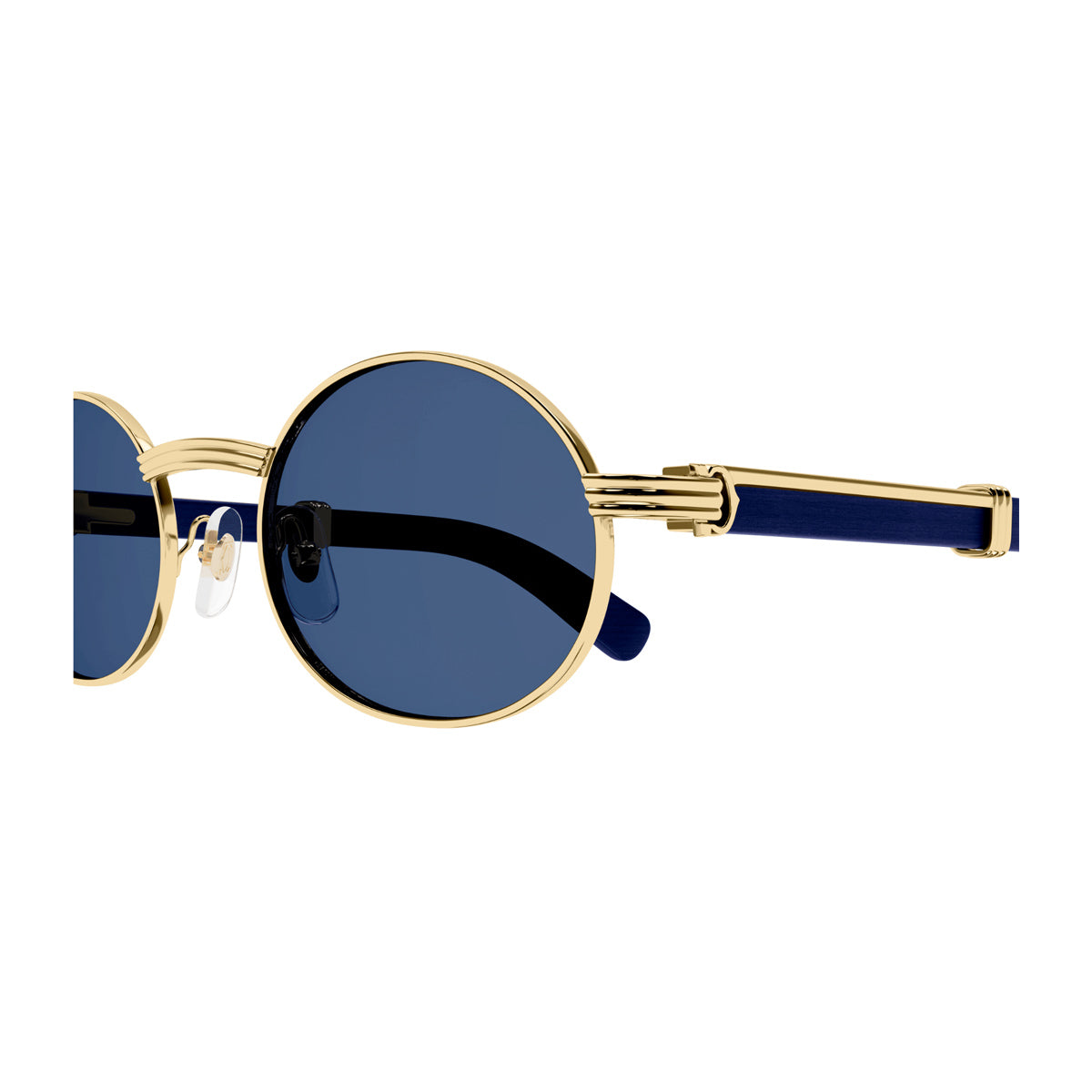 Cartier CT0464S Première de 004 Gold Blue Oro Metal/wood Occhiali Da Sole