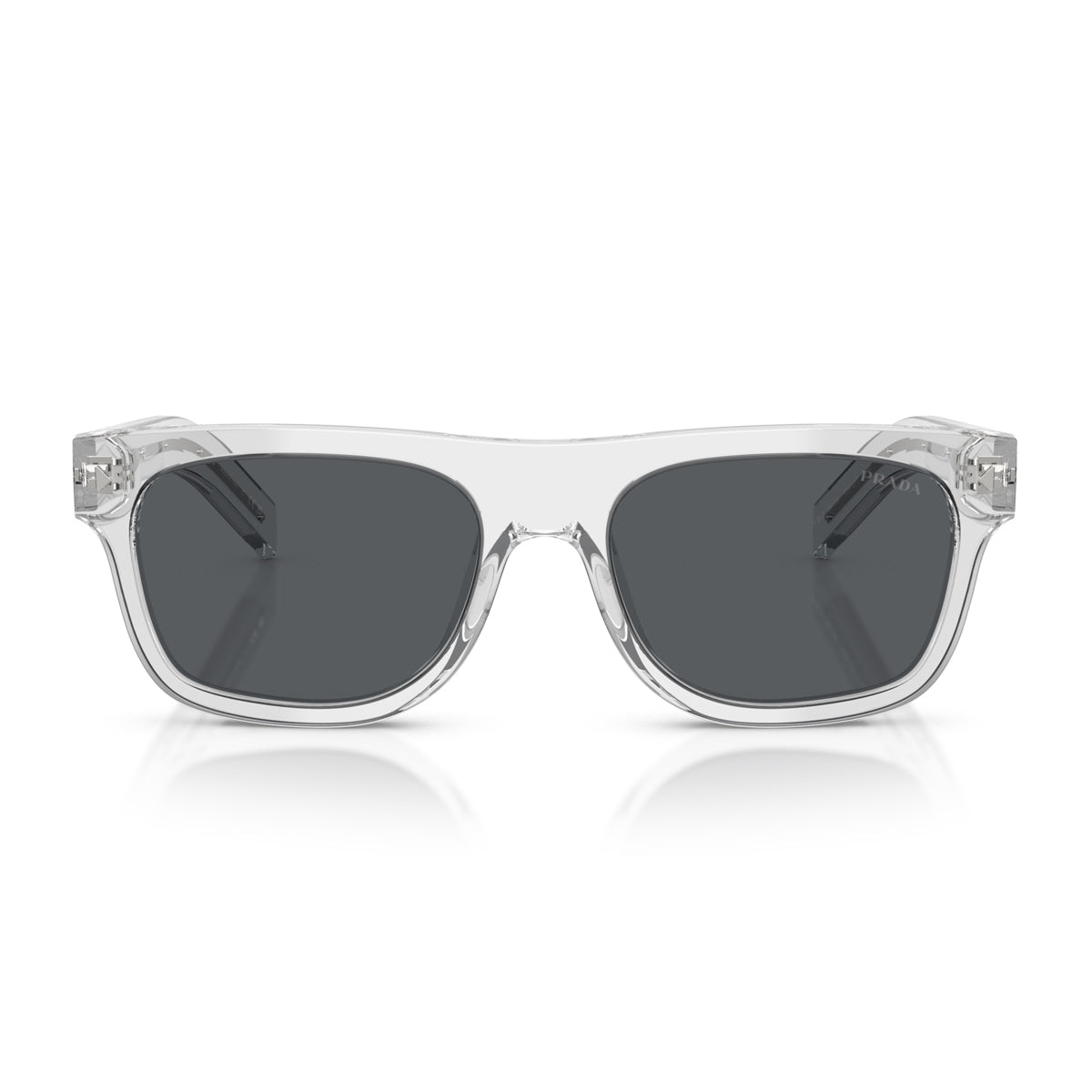 Prada PR B12S 12R07T Grigio Trasparente Acetate Occhiali Da Sole