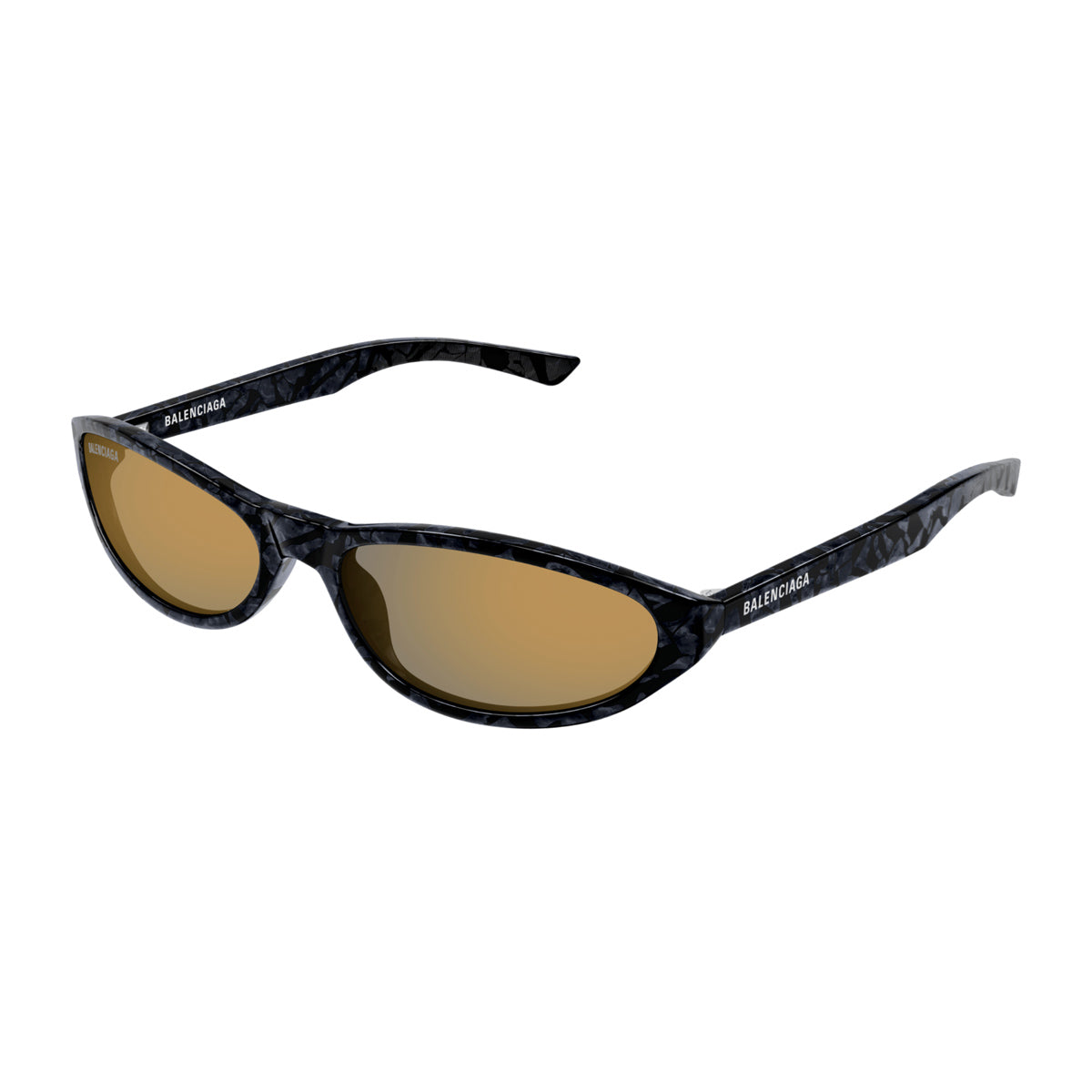 Balenciaga BB0007S Linea Everyday 010 Black Gold Nero Acetate Occhiali Da Sole