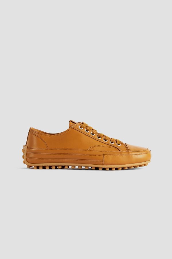 Tod's Smooth leather with rubber pebble sole sneaker in camel