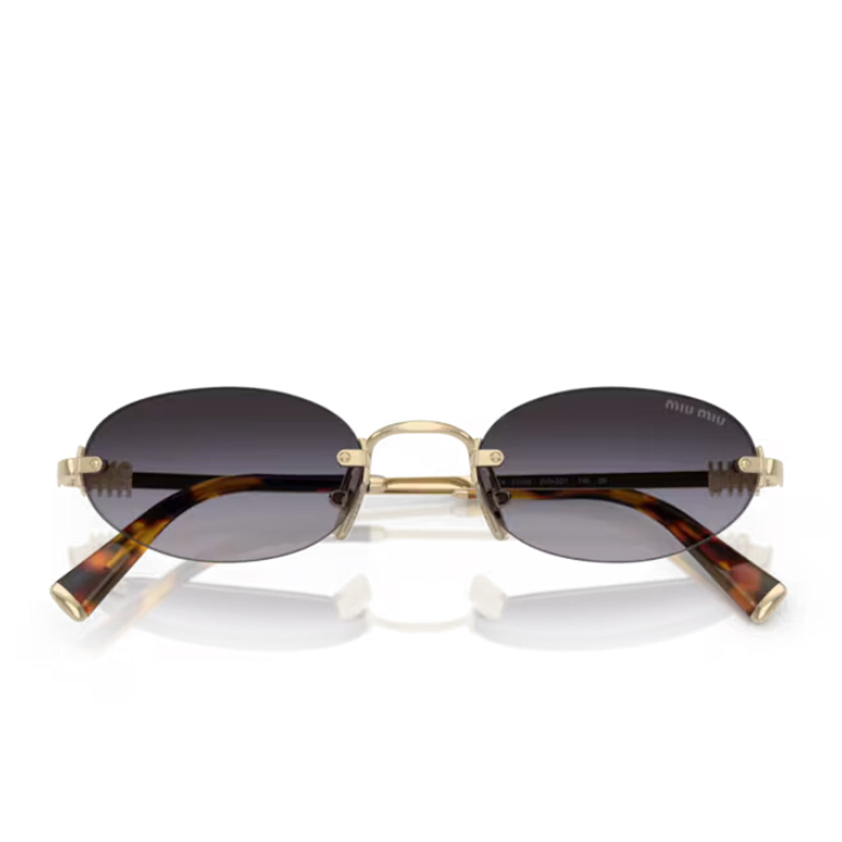 Miu 0MU A54S Logo ZVN5D1 Oro Pallido Metal Occhiali Da Sole
