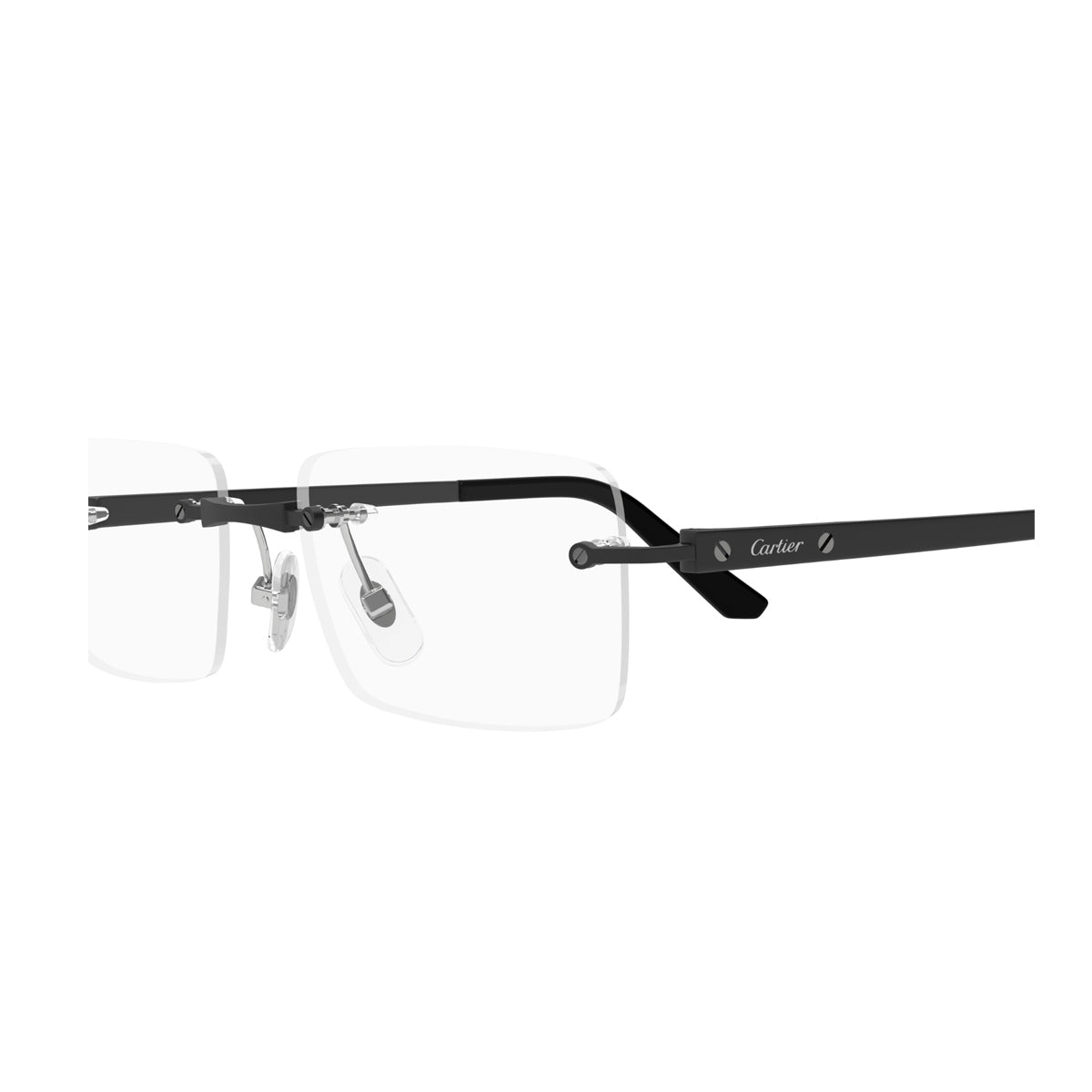 Cartier CT0511O Santos de 004 Black Transparent Nero Titanium Occhiali Da Vista