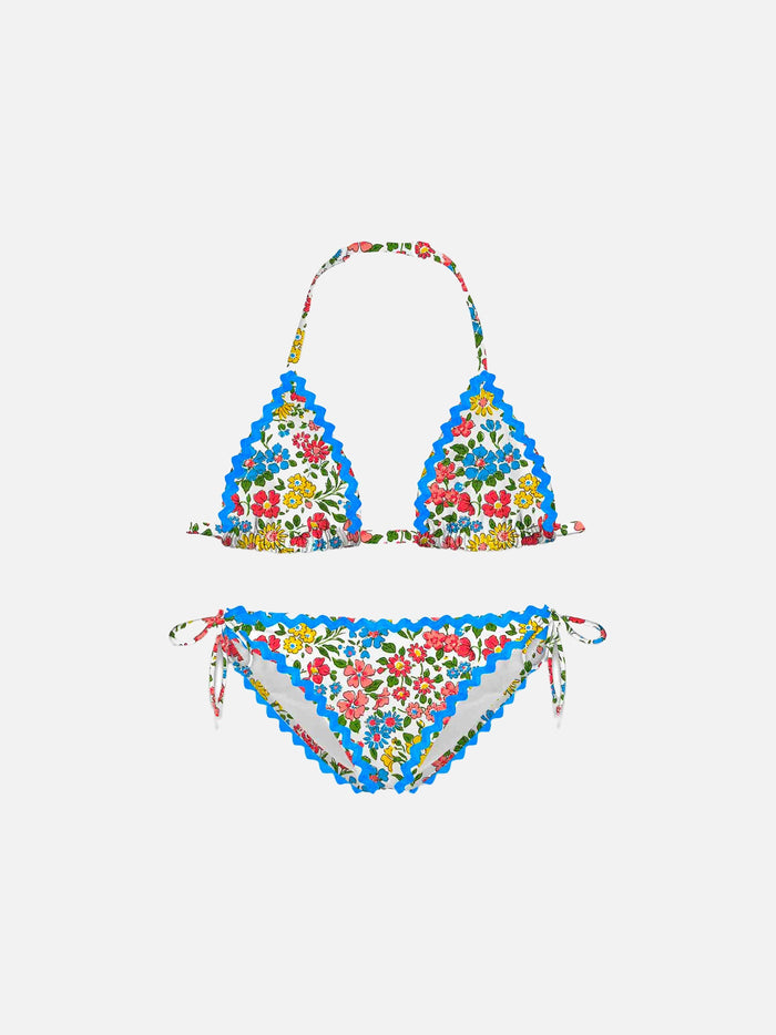 Girl Bikini With Flower Print | Made Liberty Fabric __single__