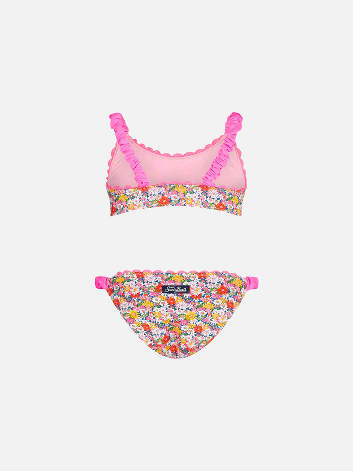 Girl Bralette With Liberty Flower Print | Made Fabric __single__ Bikini