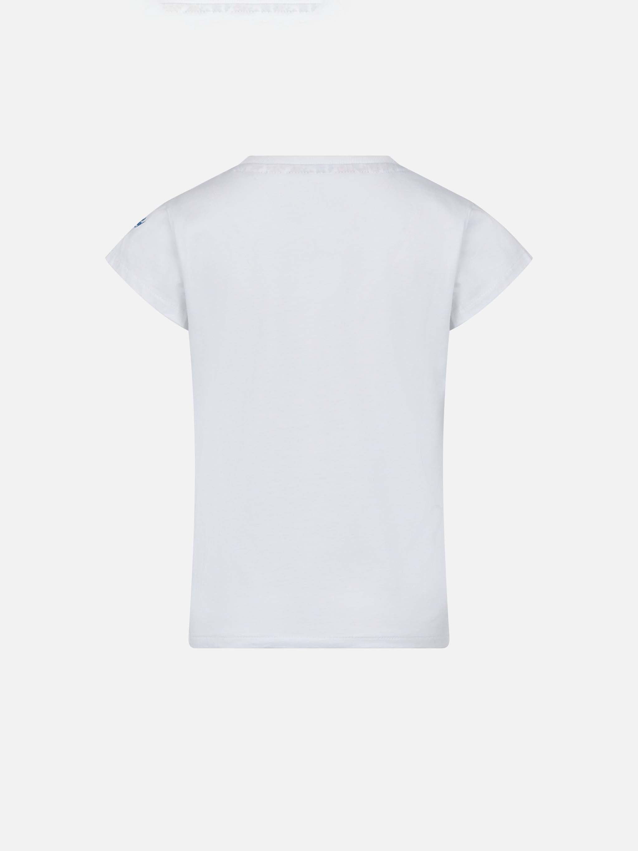 Girl Cotton T-Shirt With Pocket Blue