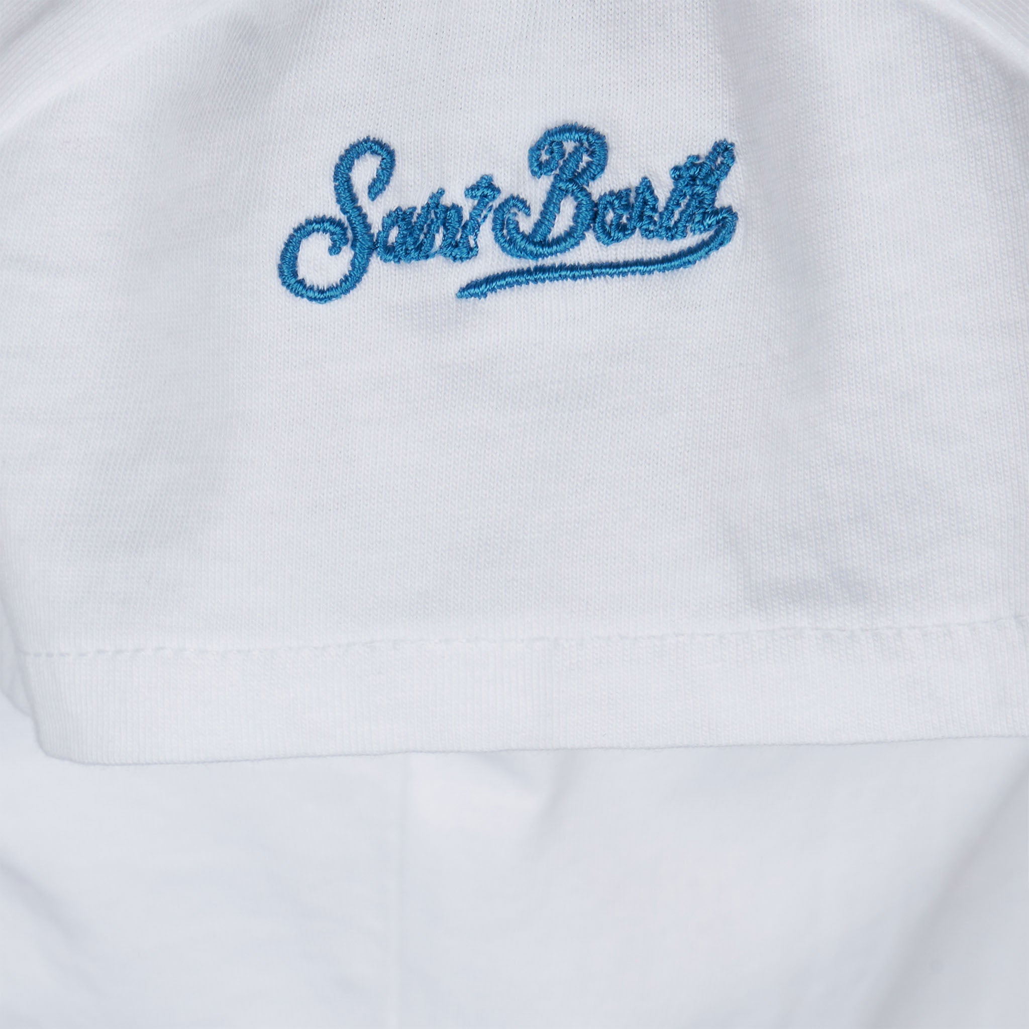 Girl Cotton T-Shirt With Pocket Blue
