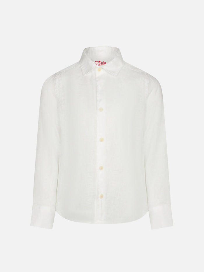 White Linen Kid Shirt Agnes