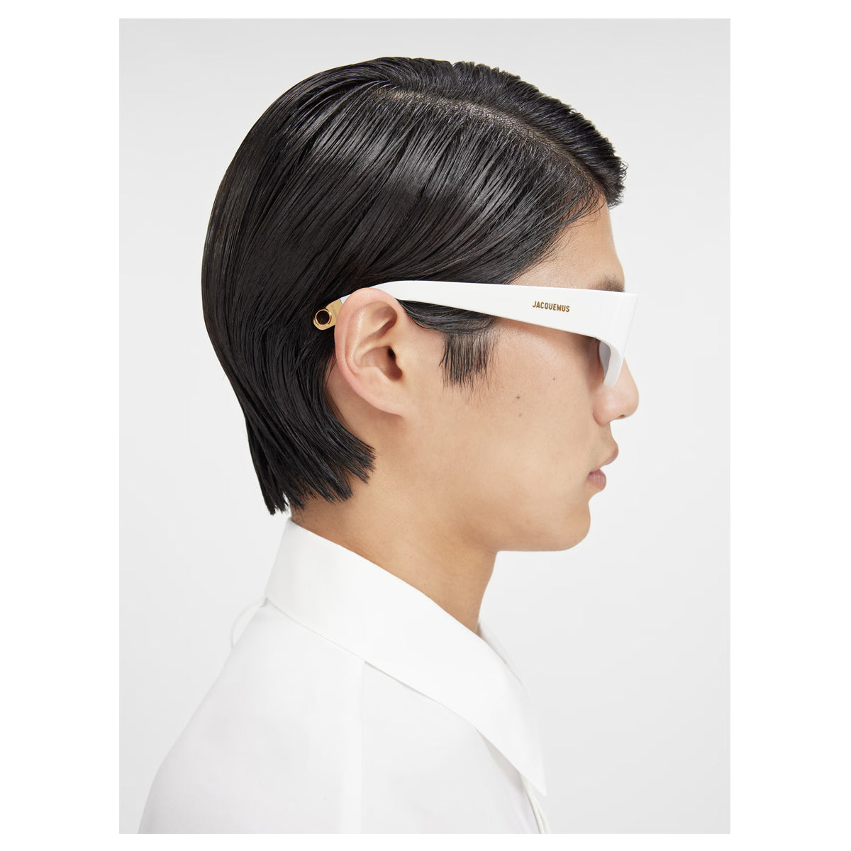 Les lunettes SCULPTURES JAC 5 C2 White Bianco Acetate Occhiali Da Sole
