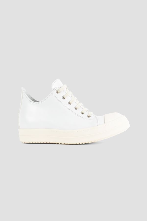 Rick Owens Leather upper sneaker in white