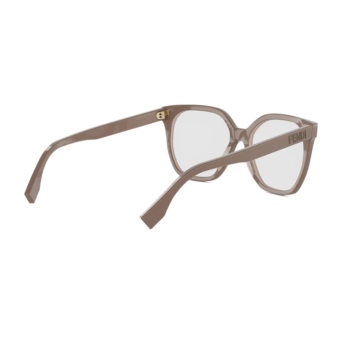 Fendi FE50087I Lettering 045 Marrone Chiaro Acetate Occhiali Da Vista